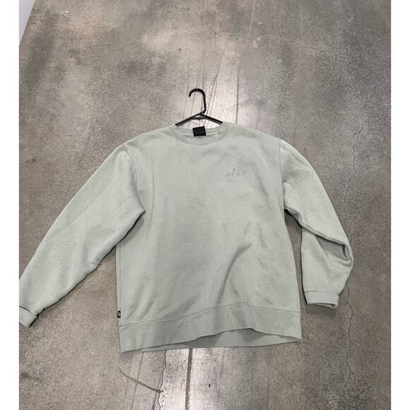 100 Thieves Crewneck Sweatshirt Men's Size L Green White Pullover Heavyweight - Picture 1 of 6
